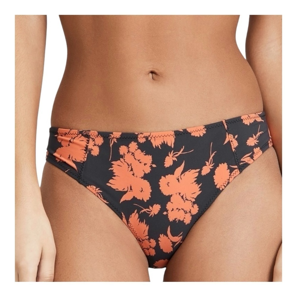GANNI Recycled Matte Bikini Bottoms in Phantom NWT